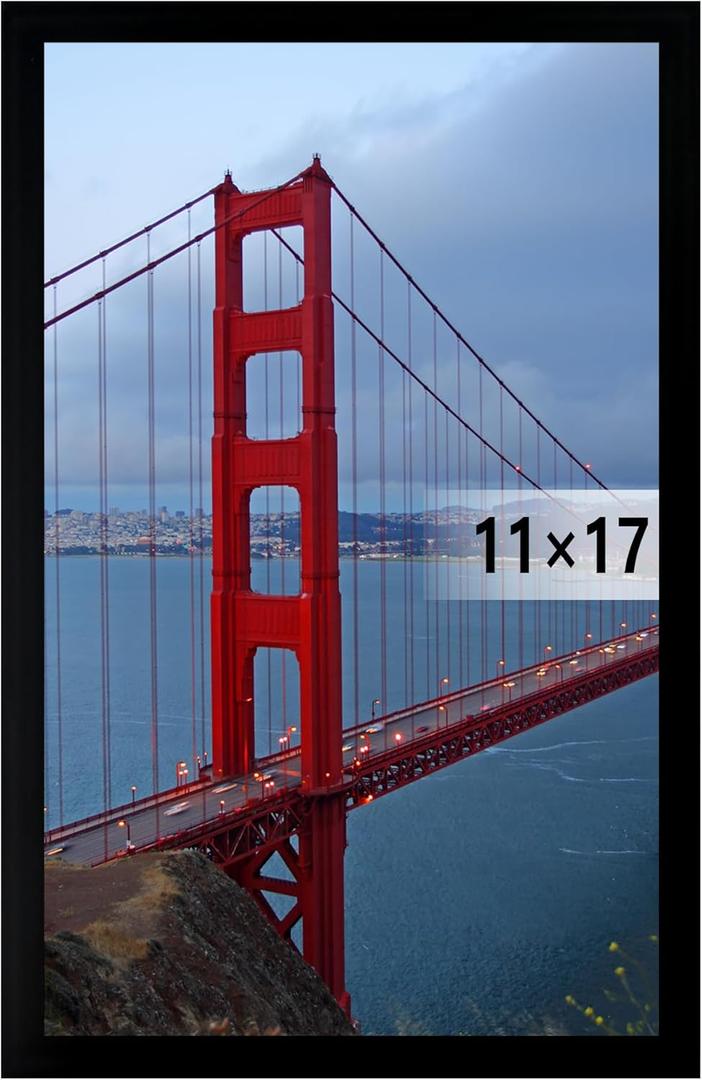 BESCRCL 11x17 Picture Frame Wall Hanging Photo Frame, Black, 1 Pack