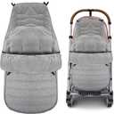 XIFAMNIY Toddler Multi-Use Water Proof Oudtoor Universal Stroller Bunting Bag, Winter Baby Warm Stroller Bunting Bag, Suit for 0-12MGrey Velvet