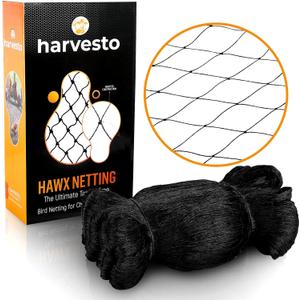 Heavy Duty Bird Netting for Chicken Coops & Runs | Tree & Garden Netting Mesh 1-1/2" | Keep Hawks, Birds & Predators Away | Bird Netting for Blueberry Bushes, Vegetables & Fruit (25' x 50)