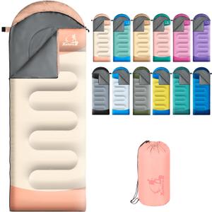 Sleeping Bags for Adults Kids - 3 Season Cold&Warm Weather Waterproof Camping Sleeping Bag - Lightweight Sleeping Bags for Camping Hiking Outdoor Travel