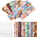 84 Pcs Tampon Flasks Sets, Includes 12 Pcs 0.5 oz Reusable Plastic Tube Flasks for Women Flask Containers, and 72 Pcs Self Adhesive Reusable Tampon Wrappers for Cruise Event, Concert, Outdoor Sports