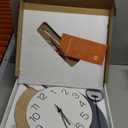 Decorative Modern Wall Clock with Pendulum, Silent Quartz Battery Operated, Large Wall Clocks for Living Room, Kitchen, Home, Bathroom, Bedroom - 11.5x22.5 Inch