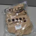 EXLURA Womens Summer Casual Short Sleeve Dress Crewneck Tshirt Dresses Pleated Aline Mini Dress 2025 Vacation Beach Sundress (Beige, M)