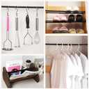 4 x Goowin Spring Rods, 5/8" Diameter, No Drilling, Expandable (12-20 in), Black, 3 Pack for Closet, Cupboard, Hanging Clothes