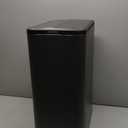 Mbillion Step Trash Can with Liner 35 Liter/9.3 Gallon Butterfly Lid Open Silent Close Rectangular Stainless Steel Step-On Kitchen Garbage Can with Strong Pedal, for Home and Office, Dark Grey