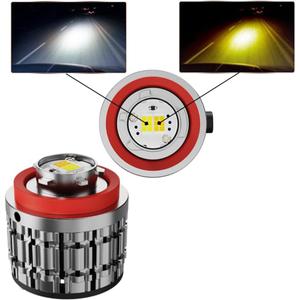 L1B TF1 LED Fog Light Bulbs, Dual Color 3000K Amber Yellow/White 6500K, 70W 7000LM, Plug & Play, for Toyota 2023+ GR Corolla Cross Sedan RAV4, Honda 11th Gen Ridgeline CR-V, Pack of 2