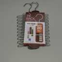 Umo Lorenzo Premium Wooden Necktie and Belt Hanger, Walnut Wood Center Organizer and Storage Rack with a Non-Slip Finish - 20 Hooks (Wooden)