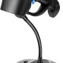 Bluetooth 2D Barcode Scanner with Stand, 3-in-1 Bluetooth & USB Wired & 2.4G Wireless QR Barcode Reader, PDF417 Data Matrix Handheld Bar Code Scanner Work with Windows, Android, iOS