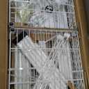 Ulif E10 Clothes RackWith Stretchable Hanger RodFreestanding Clothing Racks for Hanging ClothesAdjustable Closet Organizer SystemPortable Garment Rack 73-97"W x 15" D x 72" HMax Load 800LBSWhite