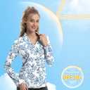 FKEEP Women's Tennis Golf Shirt Long Sleeved Top Sport Activewear V-Neck Workout Athletic (XS)