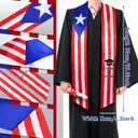 Sasylvia Puerto Rican Graduation Stole Puerto Rico Flag Graduation Stole Sash Scarf Class of 2026 Countries Sash Honor for Study Abroad International Students