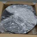 CheckMate Heavyweight Plastic Round Catering Tray with High Edge, 16-Inch Diameter, Black (25-Count)