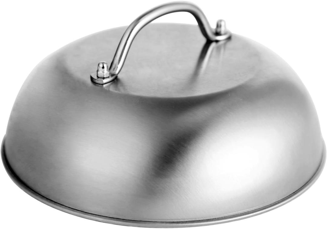9" Wide Smashed Burger Griddle Accessory Dome for Blackstone Melting & Basting Cover for Griddle, Commercial Grade Stainless Steel Steaming Dome - Perfect for Flat Top Grills & Outdoor Cooking