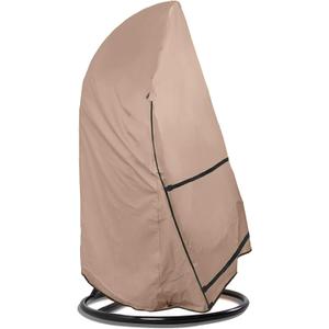 ULTCOVER Patio Hanging Egg Chair Cover - Waterproof Outdoor Single Seat Swing Egg Chair with Stand Cover 45W x 33D x 68H inches