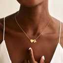 Heart Initial Necklaces for Girls Kids Women - 14K Gold Plated Dainty Heart A-Z Initial Letter Necklace Teen Girls Gifts Trendy Stuff Birthday Gifts for 5 6 7 8 9 10 Year Old Girls Gifts (J)