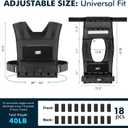 ENERGI CORE Adjustable Weighted Vest - Heavy Duty Tactical Weight Vest for Men & Women Workout - Removable Iron Weights, Reflective Strip & Zipper Pocket - Strength Training, Running & Fitness, L