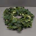 20'' Eucalyptus Wreath for Front Door, Porch, Window - Green Decor for Home, Farmhouse - Spring, Summer, Fall, All Seasons