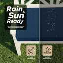 Outdoor Bench Cushion, Water-Resistant & Fade-Resistant, Porch Swing Cushions with Ties, Patio Furniture Seat Pads for Garden Loveseat, Removable Cover Non-Slip Bottom, 48 x 16 Inch, Navy Blue