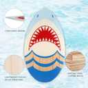 HQO LOVL 35 inch Skim Board for Kids Adults Wooden Skim Boards with High Gloss Coat for Beach Skimboards for Beginners