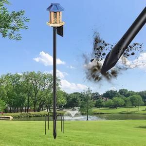 Bird House Pole for Outdoor, 90 Inch Heavy Duty Bird Feeder Pole with 5-Prong Base,1 Inch Diameter Bird Feeder Stand for Yard Garden Patio Watching (Without Bird House)