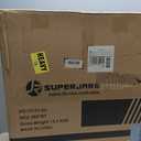 SUPERJARE 0.4'' Thick 24 Pcs 96 Sq Ft Rubber Top Exercise Equipment Mats, High Density EVA Foam Mats with Rubber Top, Interlocking Gym Flooring for Home Gym, Protective Workout Mat, Black/Grey