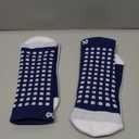 Lux Dual Grip Socks - Soccer Grip Socks for Men and Women. GripArray Performance & Comfort (Large, Navy Blue)