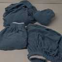 H.VERSAILTEX Sectional Couch Covers 4 Pieces Sofa Seat Cushion Covers L Shape Separate Cushion Couch Chaise Cover for Both Left/Right Sectional Couch (Seat Only: 1 Chaise + 3 Sofa, Dusty Blue)