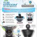 TubShroom Tub Drain Hair Catcher Combo Pack with Silicone Stopper, Black Chrome Protector And For Bathroom Drains, Fits Any Standard Bathtub Drain Measuring 1.4 to 1.8 Wide