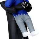 Leumoi Grim Reaper Inflatable Costume for Adult Halloween Funny Blow Grim Reaper Pick Me Up Ride On Costume Illusion Fancy Death Dress Outfit for Men Women Halloween Cosplay Party Supplies