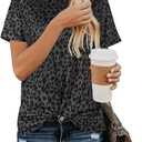 Blooming Jelly Womens Summer Tops Short Sleeve Round Neck Casual T Shirts Tees M