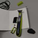 Philips Norelco OneBlade 360 Hybrid Blade for Face + Body, Electric Beard Trimmer, Shaver and Groomer, with 360 Blade Technology, 5in1 Adjustable Comb, 1x Body Kit, Model QP2834/70, Black/Lime Green