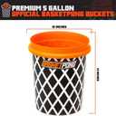 BasketPong Giant Yard Pong and Basketball Game with 12 Buckets, 2 Balls, Carrying Bag, and Air Pump Outdoor Game for Lawn, Backyard, Beach, and Parties