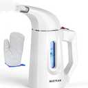 MASTEAM Handheld Steamer for Clothes Wrinkle Removes,Garment Steamer for Hat,1.5lbs Lightly,40s Fast Heat-up,8 FT Power Cord,800W, for Home and Travel with Automatic Shut-Off Safety Protection (White)