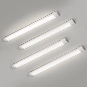 4 Packs 3FT LED Batten Light, Slim Ceiling Surface Mounted Light, 30W, 4000K, IP20, LED Ceiling Lamp for Garage, Shop, Hallway, Office, Market