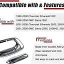AUCERAMIC Chrome ABS Tailgate Handle Cover caps Fit 1999-2006 for Chevrolet Silverado GMC Sierra 1500 2500 2500HD 3500