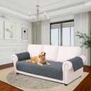 hyha Waterproof Dog Blanket, Reversible Pet Bed Blanket, Soft Sofa Couch Cover for Dogs Washable, Waterproof Pet Couch Covers for Sofa Puppy Cats Furniture Protector(22"D x 67.3"W x 13"H, Dark Grey)