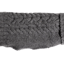 Chunky Warm Gray or Natural Lambs-Wool Dog Sweater, Size S