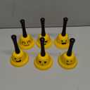 6 Pcs Call Bell Ring Service Hand Bell Smile Ringing for Desk Classroom Hotel Counter Reception Restaurant Food Line, Wedding Events(Yellow)
