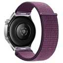 18mm 20mm 22mm Hook and Loop Watch Band Compatible with Garmin Vivoactive 6/5/ 3 Band, One Click Soft Nylon Breathable Sport Strap for Venu 3/3S/2/2S Men Women (Plum)