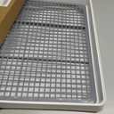 PODOO Rabbit Litter Box  Training Potty Tray for Guinea Pig & Small Pets  Spacious Grid Pan with Low Entrance, Easy-Clean & Odor-ResistantHelps Keep a Clean Cage and Reduce Mess (Medium)