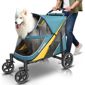 Petbobi Dog Stroller for Large Medium Dogs up to 80 lbs, Dual Entry