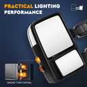 Towing Mirrors Chrome for Ford F-250 F-350 F-450 F-550 Super Duty 2008-2016 Power Heated with Smoke Turn Signal Manual Folding Telescoping (1 Pair)