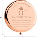 11th Birthday Gifts for Girl-Behind You All Your Memories Before You All Your Dreams 11 Year Old Girl Birthday Gifts for Daughter Granddaughter Niece Stainless Steel Compact Mirror(Rose Gold)
