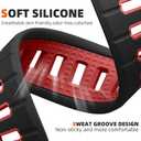 Odbeai Sport Band Compatible with Apple Watch Ultra 2 3/Ultra Band,Compatible with Apple Watch Bands for Men 49mm 46mm 45mm 44mm 42mm,Waterproof Silicone Strap for iWatch Bands All Series SE 11 10 9-1 (Black/Red)