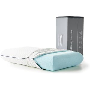 Weekender Gel Memory Foam Pillow - Queen Size - 1-Pack - Medium Firm Feel - Neck and Shoulder Support - Side & Back Sleepers - Home, Hotel, & Hospital Essentials - CertiPur Certified