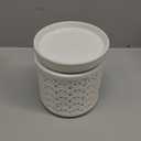 DESQUIGGLE White Ceramic Orchid Planter, 6 Inches Wide, Large Orchid Pots with Holes for Indoors Or Outdoors with Swirl Cut Out Pattern, Orchid Gifts