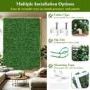 28Pcs Artificial Grass Wall Panels 10" x 10" Faux Boxwood Green Wall UV Resistant Privacy Screen 19.44 Sq Ft with Full Installation Kit for Indoor Outdoor Garden Fence Party Decor
