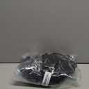 AmlieBoutik Women Collar Button Up Short/Long Sleeve Blouse Shirt (Large, Black)