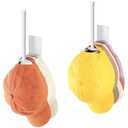 Durmmur 2 Pack Hat Racks for Baseball Caps, Stainless Steel Hat Organizer for Baseball Cap, Hat Holder Storage Organizer, Hat Hanger Strong Adhesive/Wall Drilled for Door, Bedroom, Closet(White 6 in)