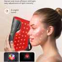 LED Light Therapy mask (E106A) Red Light Therapy for Face and Neck, 7 Colors Red Light Therapy Mask, Led Face Mask Light Therapy with 324 LED, 5 Brightness Levels & 20 Mins Timer for Home & Travel